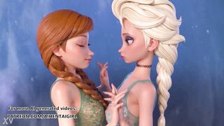 Frozen Ana and Elsa cosplay - Uncensored Manga AI generated