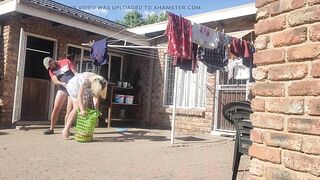 Wife screwing neigbor outdoor banging