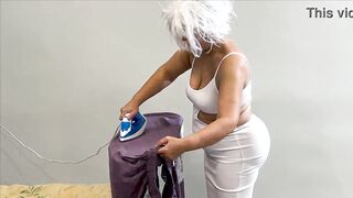 Older stepmom with the most good butt for anal stroked her underclothes and drilled