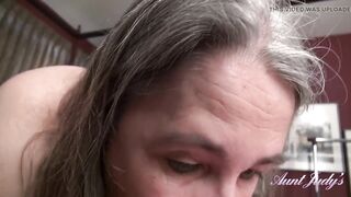 AuntJudys - Your 52yo Older Step-Auntie Grace Wakes U Up with a Oral-Job (POV)