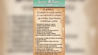 surah(chapter) 1 of the Quran+translation