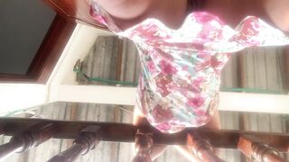 OUTDOOR UPSKIRT TO MY STEPSIST