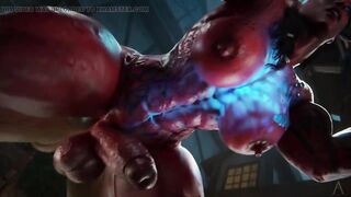 Amazonium - Large Butt floozy goes avid on a 10 inch Weenie gets pounded by a large knob in harcore sex