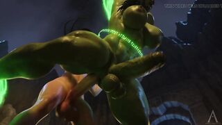 Amazonium - Solely The Huge Dicks In Her Butt Bangs the Giant Weenie Huge Weenie Cumblast