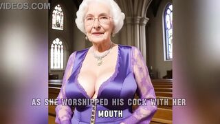 [GRANNY Story] GILF Eleanor Church Visit and the BBC Priest