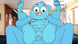 Gumball Manga Nicole Full Nelson position