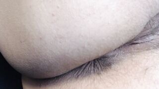 Butthole Extraordinary Closeup Hirsute Red Fingernails