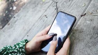 A youthful mother i'd like to fuck in the forest got so carried away with the phone, that this babe allowed herself to be banged in the butt