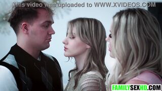 Stepmom teaching stepson & stepdaughter sex