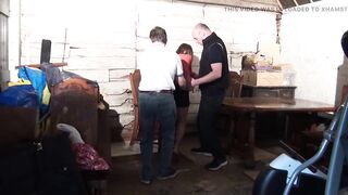 Trisha screwed hard from 2 men in the garage