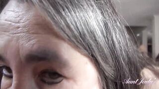 AuntJudys - Your Older Hirsute Step-Aunt Grace Shares Your Ice Cream and Sucks Your Dick (POV)