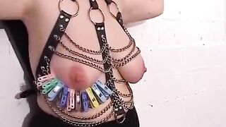 Breasty German slut screwed hard with large dildos