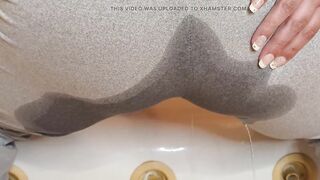 desperately peed my yoga panties