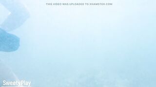 Underwater anal milk enema and farting