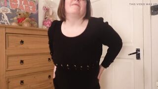 Striptease in Ebony Woollen minidress