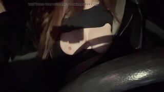 Italian Large Titties mother I'd like to fuck Artemisia Love Flashing her Breasts during the time that Driving around at night