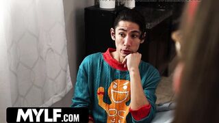 Wicked Stepsister Juniper Ren and Stepmom Give Their Cunts to Stepbro for Christmas