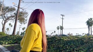 Italian Lengthy Hair mother I'd like to fuck Artemisia Love Smokin' a Cigarette Outdoor