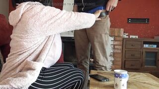 preggy stepmom lets concupiscent stepson ejaculate all over her