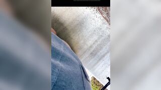 mother I'd like to fuck takes a risky public pee whilst people walk by