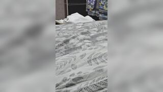 Step mommy caught by step son whilst changing her pants and brassiere in his bedroom