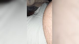 Step mommy hand slide beneath step son underclothes tugjob his knob