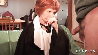 Old nun screwed and sodomized by Granddad and his ally