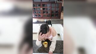 My stepfather likes to surprise me.