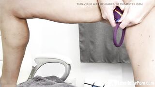 Her Recent Sex Toy Gift Makes My Wifes Twat Ooze