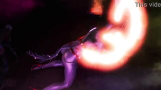 Beautiful sexually excited succubus seduces u into sex with unholy ritual dance