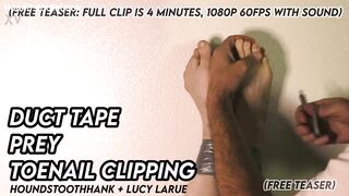 Duct Tape Prey Toenail Clipping