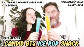 Candid BTS Ice Pop Snack with Hank