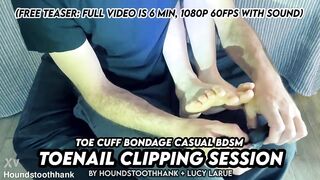 Toe Cuff Servitude Casual S&M Toenail Clipping Session