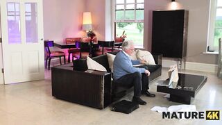 MATURE4K. April Velvet used her astounding melons to milk her neighbor's large knob