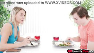 Hot golden-haired stepmom bangs her stepson and this babe cheated on her recent spouse