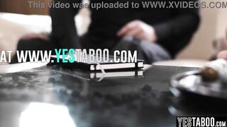 Small curly mother I'd like to fuck seduces and bangs her large rod writer roommate