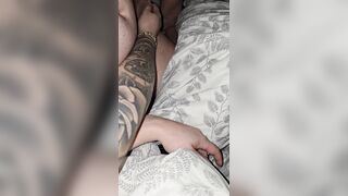 Step mama with tattoo tugjob step son with low erection