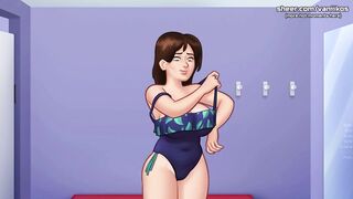 Summertime Saga [v21.0.0] - Large Breasts mother I'd like to fuck Step Mamma Gives Oral job In Shower To 18yo Step Son. This chab Cums In Her Throat And That babe Swallows - Toon Taboo Porn - Part #65