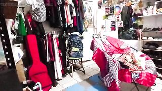 Curvy corpulent stepmom organizing the room