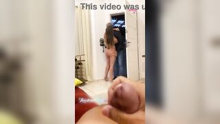 Cuckold spouse came just watching his wife say goodbye to her steady boyfriend