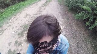 I empty the balls in my blue belt outdoors