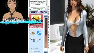 Up the wazoo - Discovered this game where u mess a office lady and it's smth with very old style sort internet