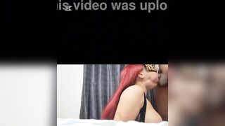 Penis in cunt and throat, gorgeous breasty woman groaning deliciously, receiving a giant thick shlong on all fours, premium content.