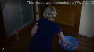 Mrs Lazinski as a silly, aged maid.