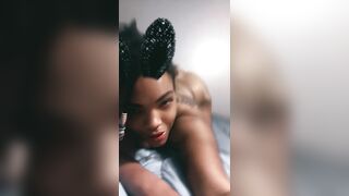 Hot, Tatted Large Booty Ebony Cutie Twerking