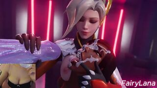 Futanari Widow x Pharah and Leniency taker POV fairy