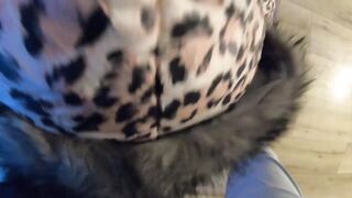 MilfyCalla- I burned my Glossy Puffer Jacket after i was fbutt slamed- preview