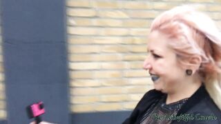 Hot Tattooed Ex-Girlfriend doing her 1st Cumwalk in Amsterdam