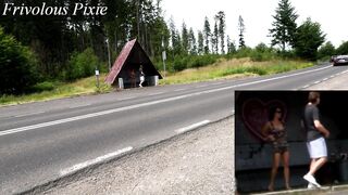Sexy COUGAR was CAUGHT with a YOUNGER DUDE at the bus stop. MASSIVE CLIMAX and PAINFUL BANGING..