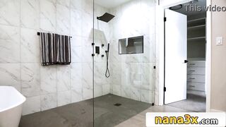 Step-Grandson Caught Spying, Now Hawt Oriental Nana Riding His Penis